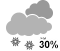 Chance of flurries (30%)